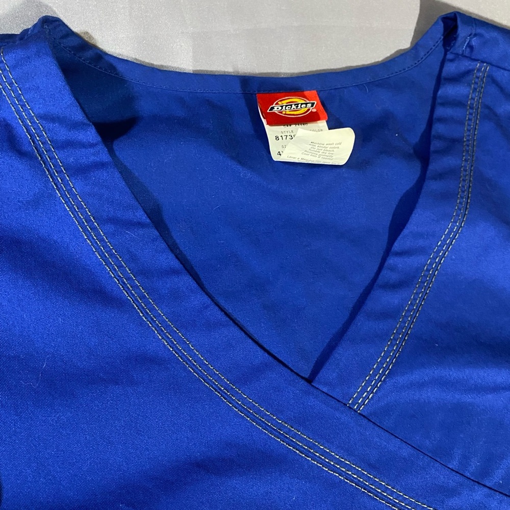 Dickies Royal Blue Workwear 4XL Scrub Top Women’s #2018 - Picture 4 of 9
